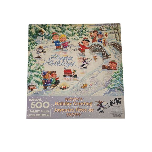 Springbok Snoopy’s Holiday Greeting Puzzle – 500pc – Verified Complete – OpenBox - Picture 1 of 8